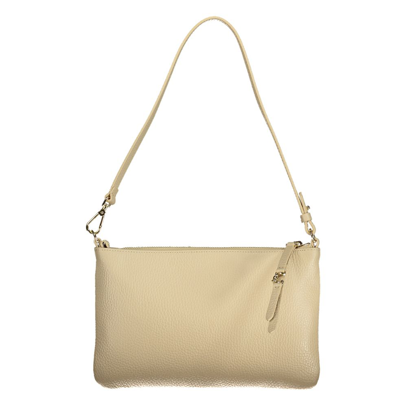 Beige leather women handbag-null