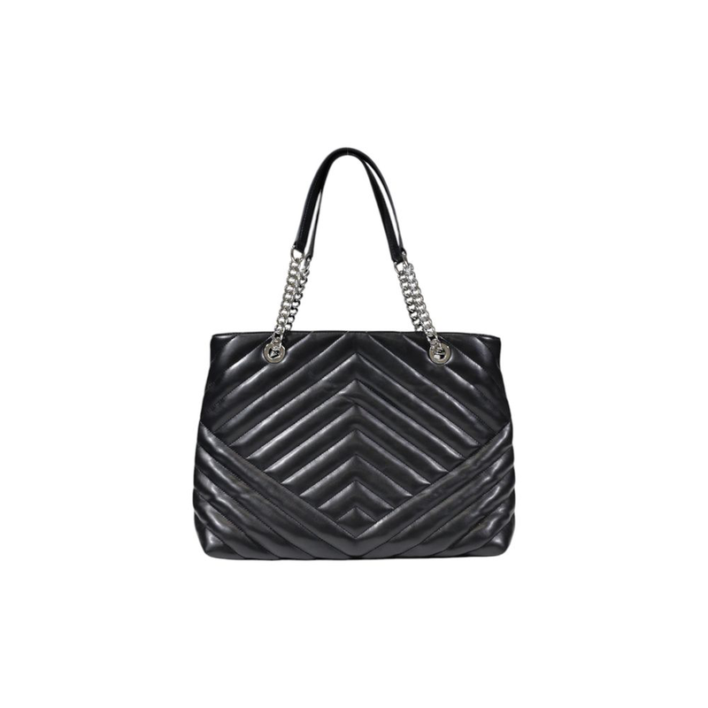 Black polyester handbag-null