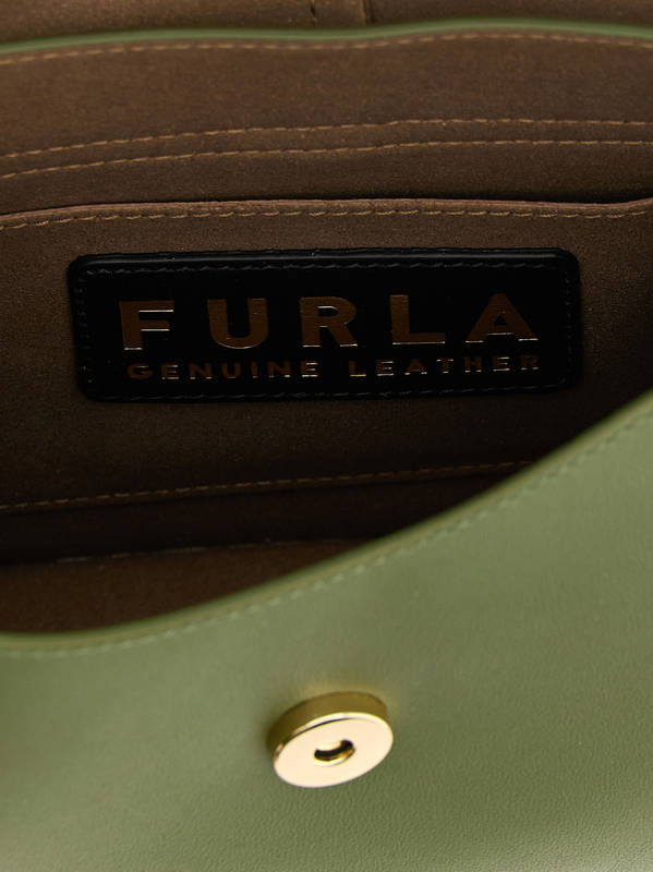 Bicolor calfskin shoulder bag-null