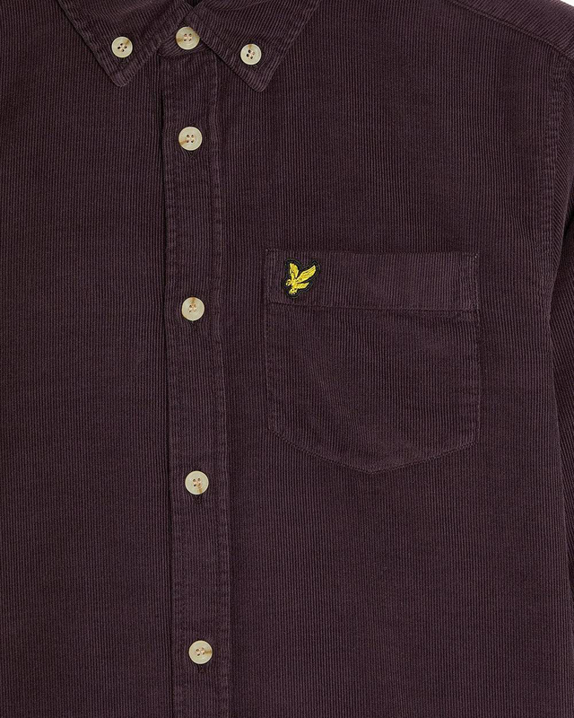 Needle cord shirt x868 dusky maroon-null