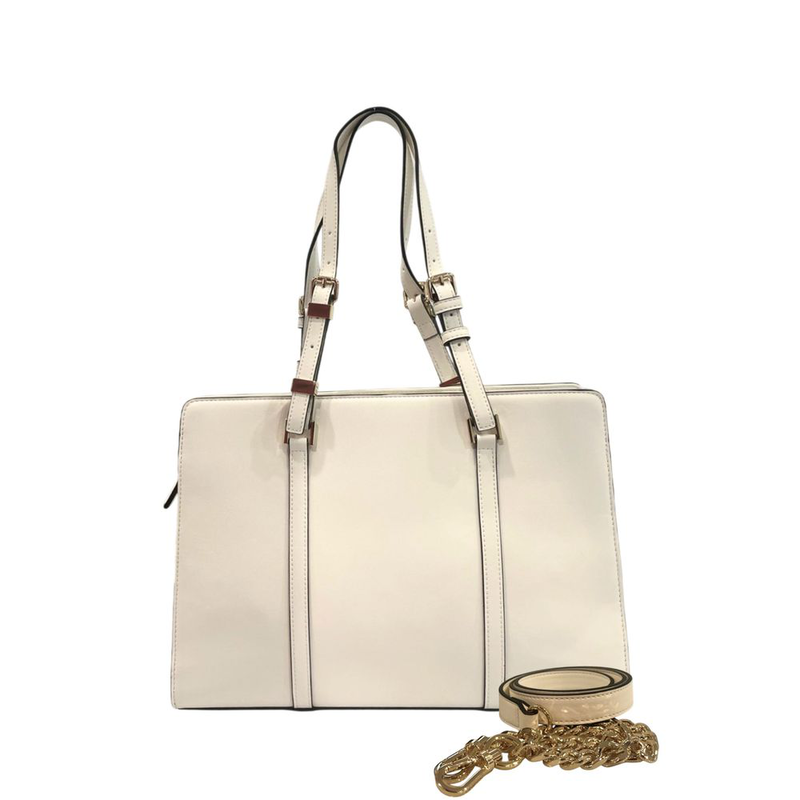 White pu women shoulder bag-null