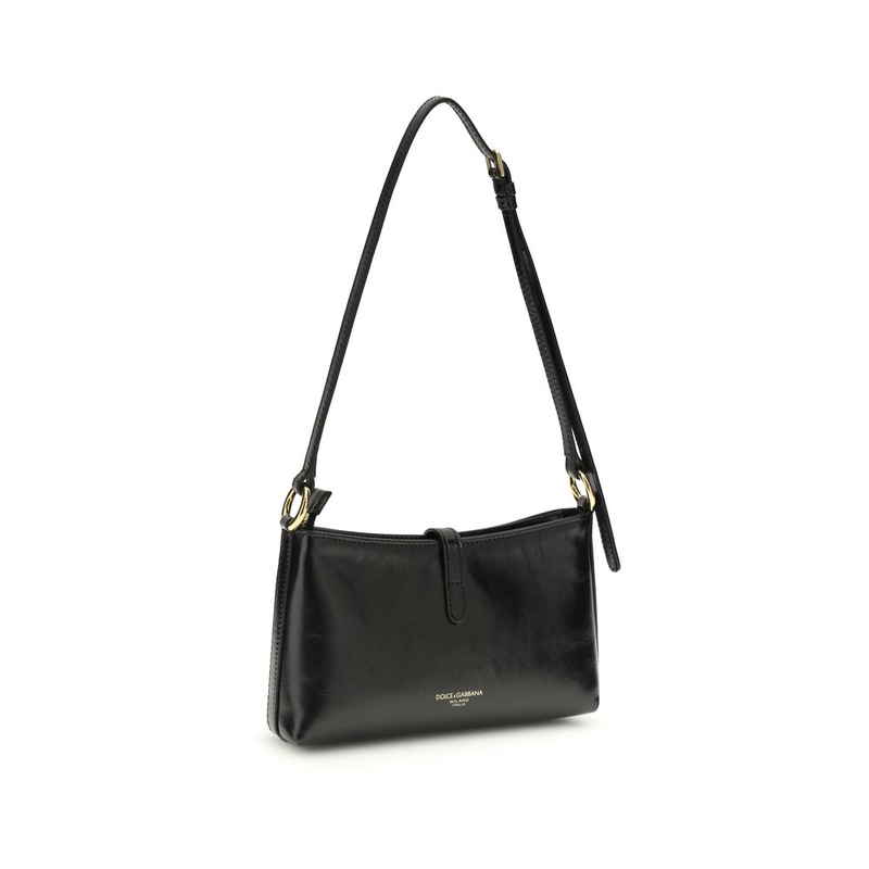 Black calf leather bos taurus shoulder bag-null