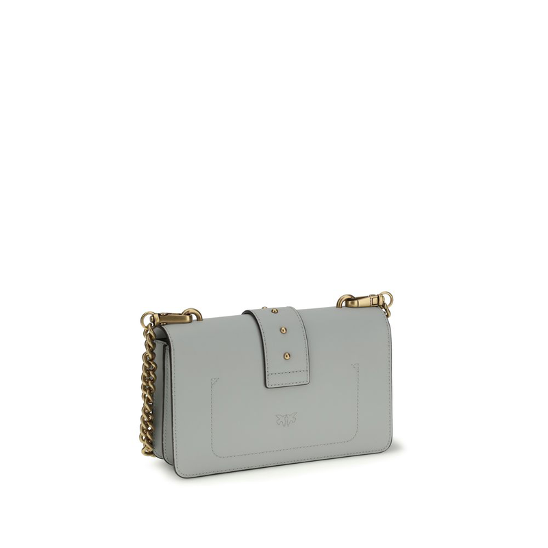 Gray calf leather bos taurus shoulder bag-null