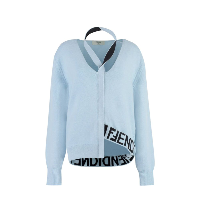 Blue cashmere cardigan-null