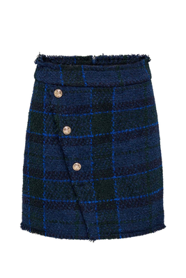 Only boucle skirt, Blue, medium