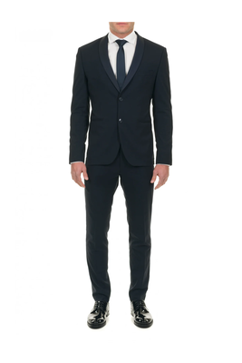 No name athens blue smoking suit, Blue, medium