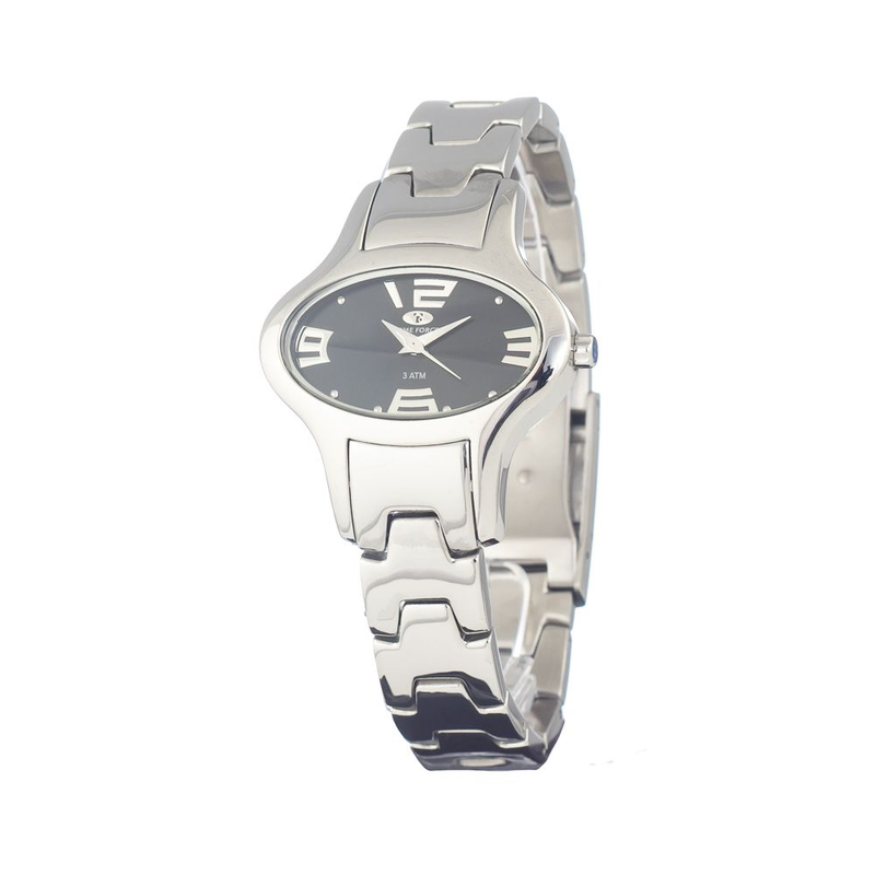 Silver stainless steel dress watch-null