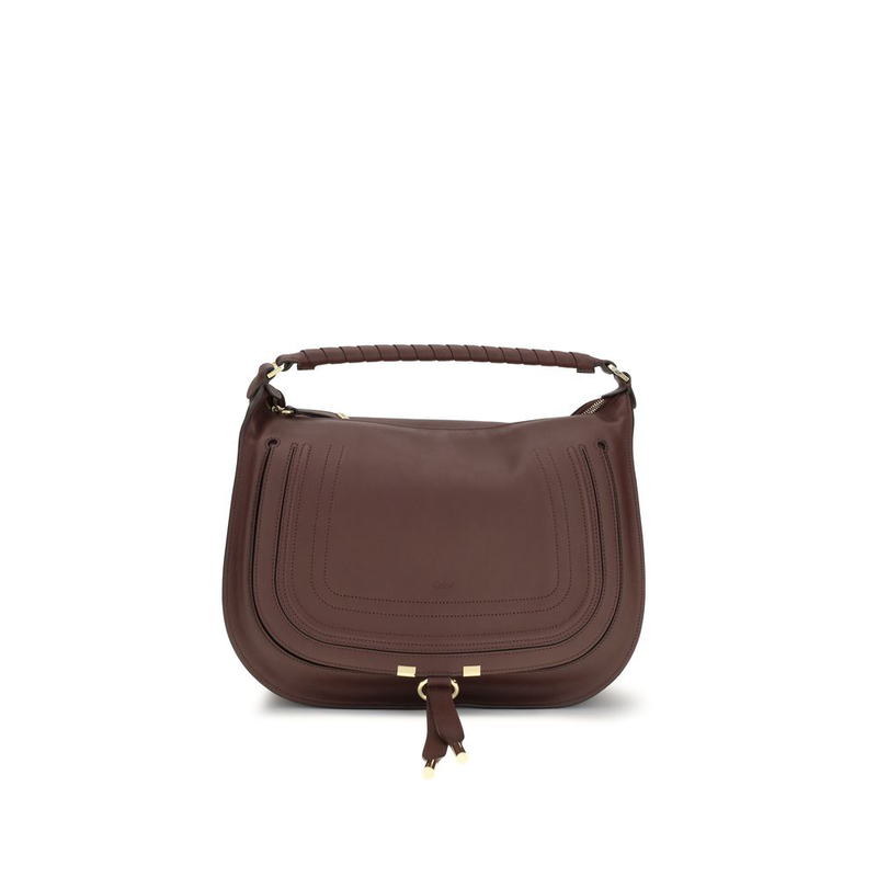 Brown calf leather bos taurus shoulder bag-null