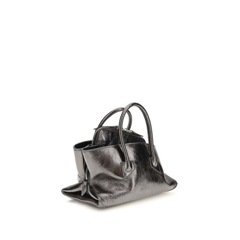 Gray calf leather bos taurus handbag-null