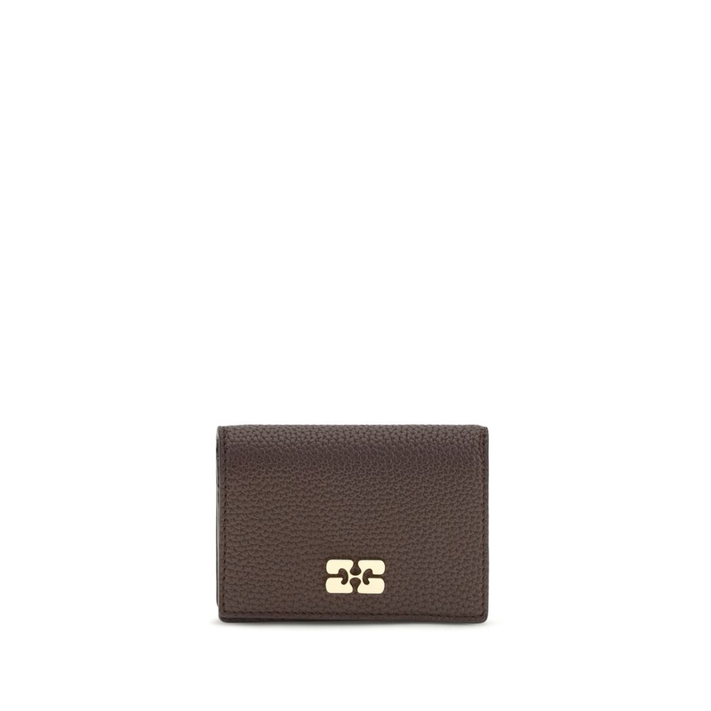 Brown recycled polyester wallet-null