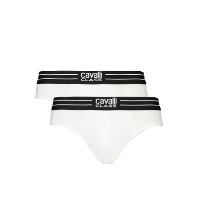 White cotton men's briefs, White, medium