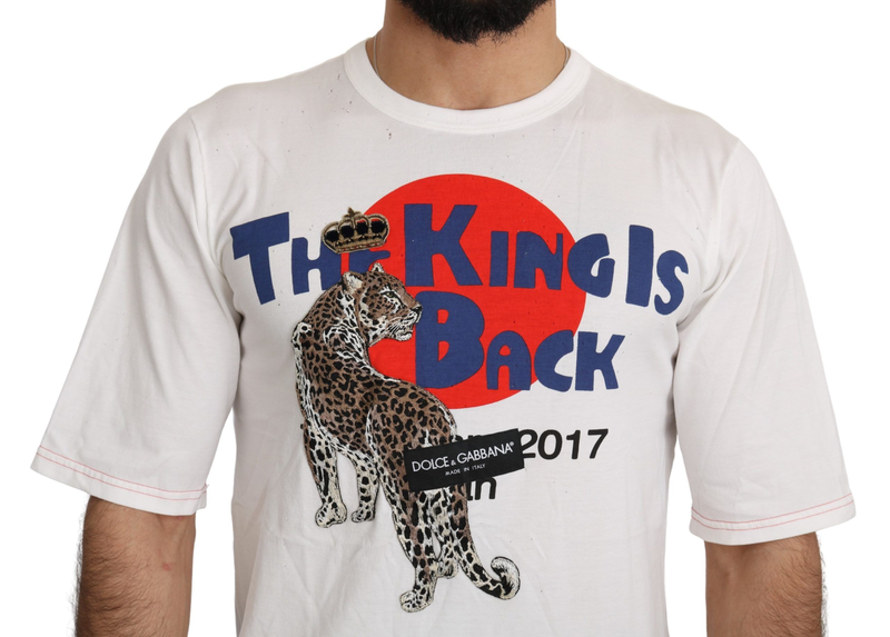 White leopard royal top t-shirt-null