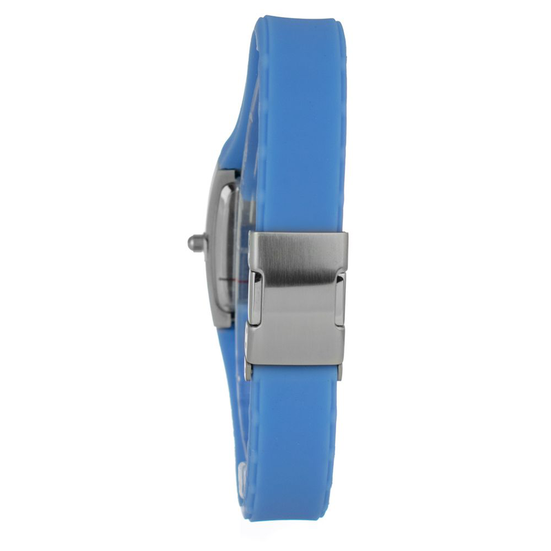 Blue rubber dress watch-null