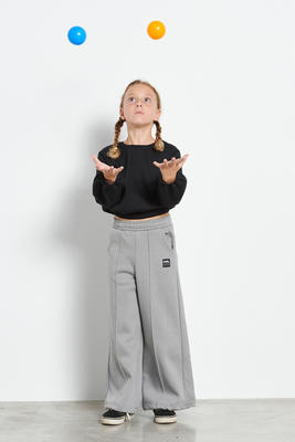 Bdtk girls less is more minime wide leg, Steel, medium