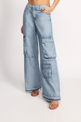 Trousers jeans cargo p1hxem8nib, Denim, medium