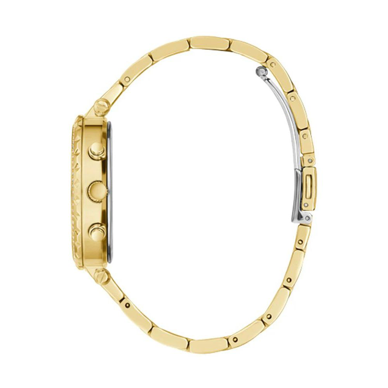 Gold stainless steel dress watch-null