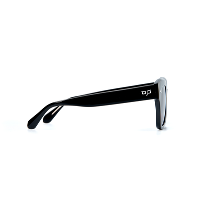 OJO sunglasses handmade square black frame and temple with black lenses rx, , medium