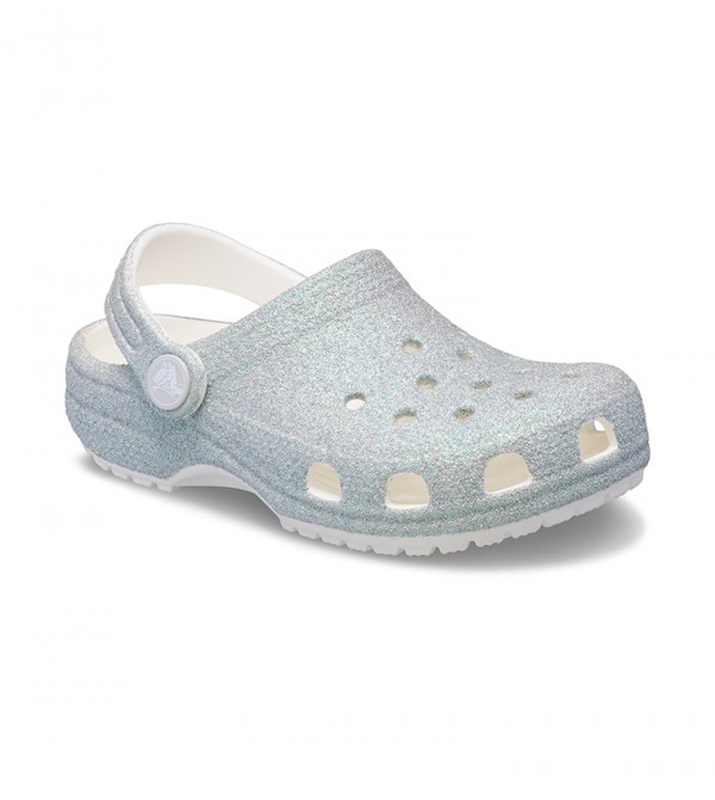 Crocs kids' classic iridescent glitter clog 100-null