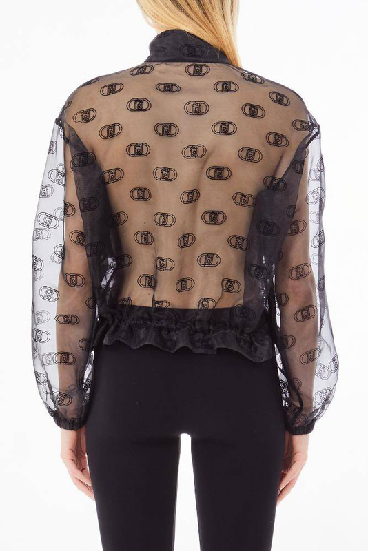 Printed organza jacket-null