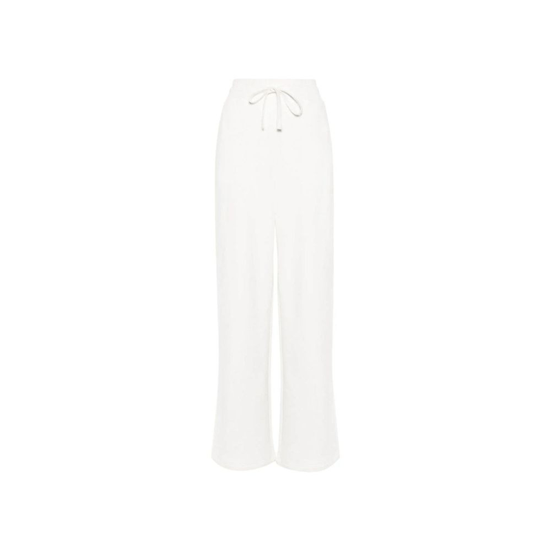 White cotton joggers (workout pants)-null