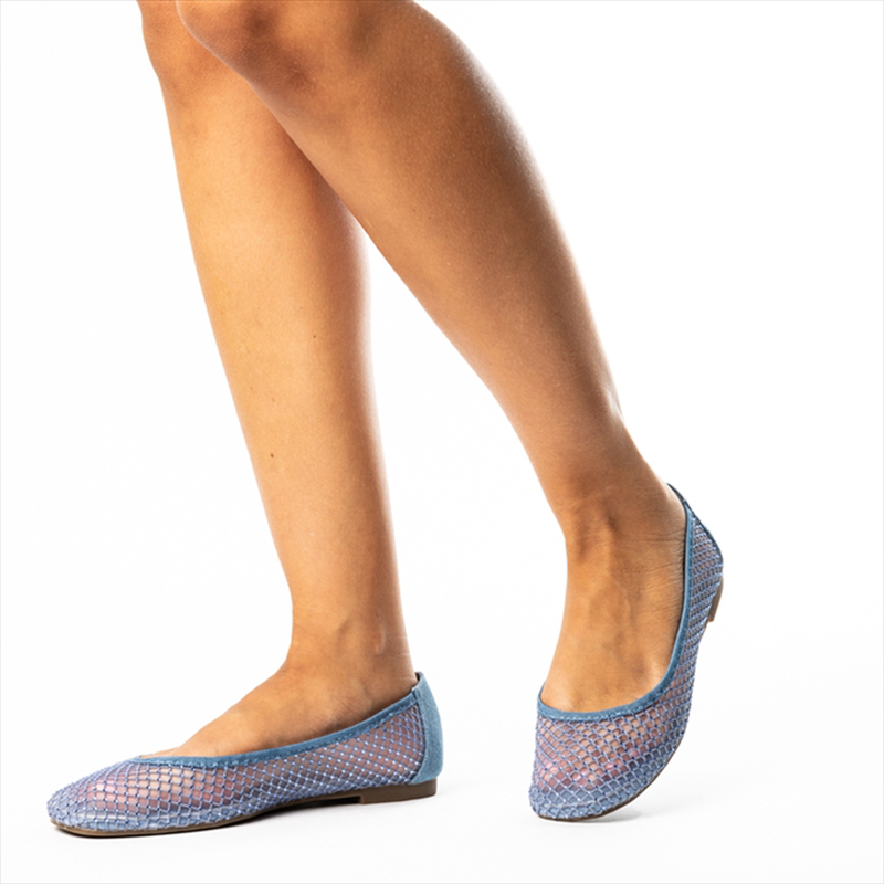 Miss belgini mesh flats with rhinestones-null