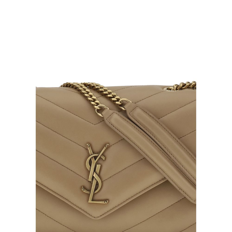 Beige calf leather bos taurus shoulder bag-null