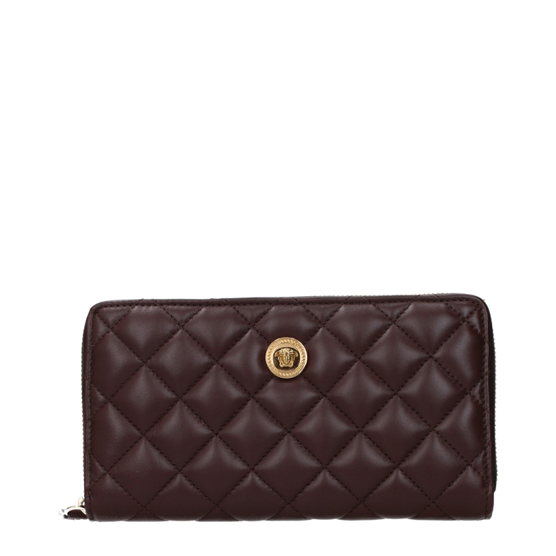 Brown leather wallet-null