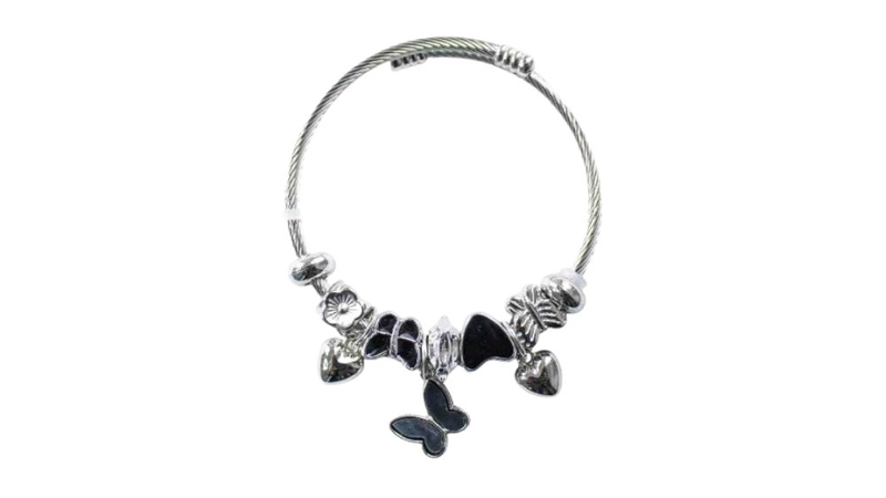 Pandora style bracelet &ndash;black butterfly-null