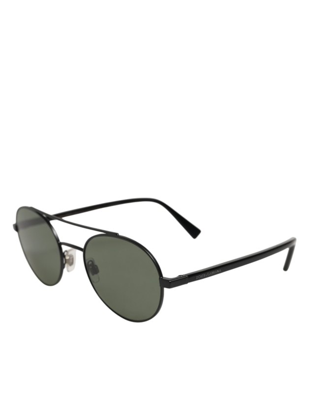 Matte black steel frame gray lens sunglasses-null