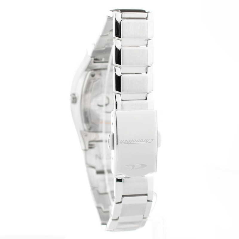 Silver stainless steel dress watch-null