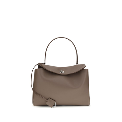 Gray calf leather bos taurus shoulder bag, Grey, medium