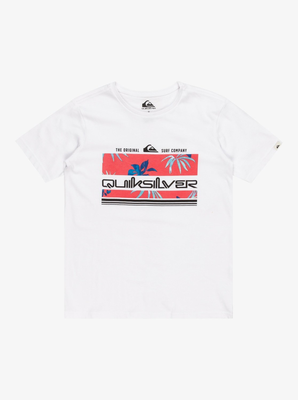 Quiksilver boys tropical rainbow ss youth, White, medium