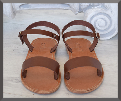 Antiparos unisex sandals, Antiparos Brown, medium
