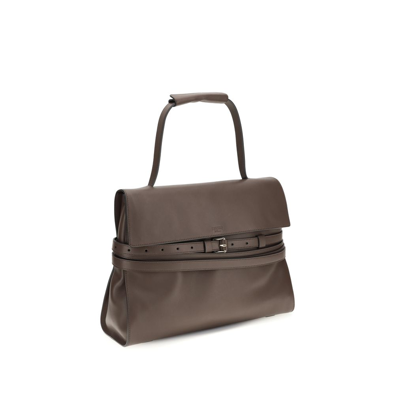 Brown calf leather bos taurus handbag-null