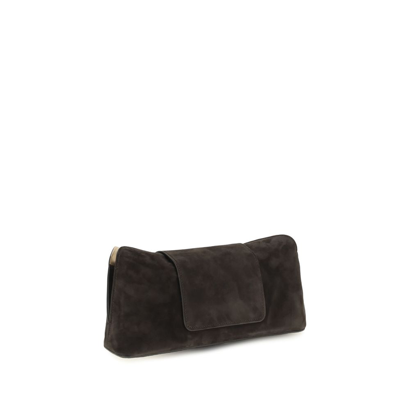 Brown calf leather bos taurus clutch bag-null