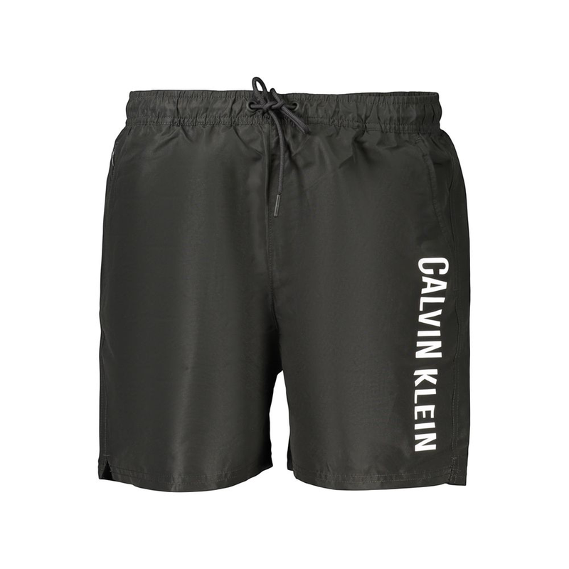 Black polyester men's short-null