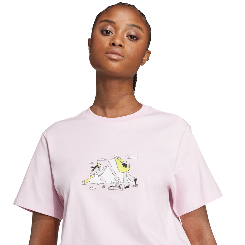 Adidas womens doodle graphic t-shirt-null