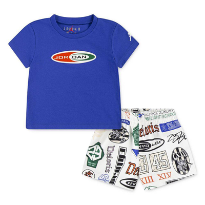 Nike jordan infant boys mj brooklyn aop ft short s, Sail, medium