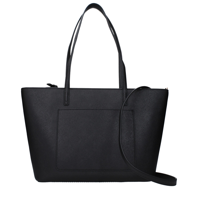 Black leather shoulder bag-null