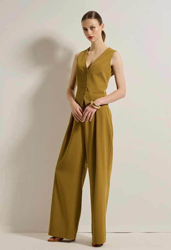 Classic-cut vest by desiree - l , green avocado-null