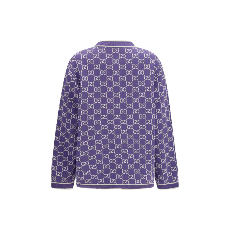 Purple cotton cardigan-null