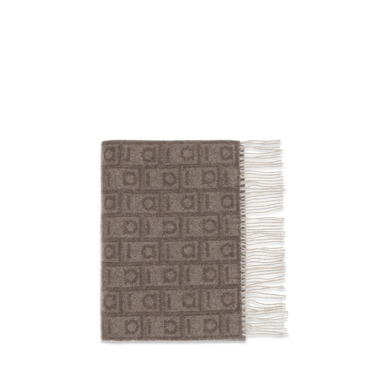 Brown cashmere scarf-null