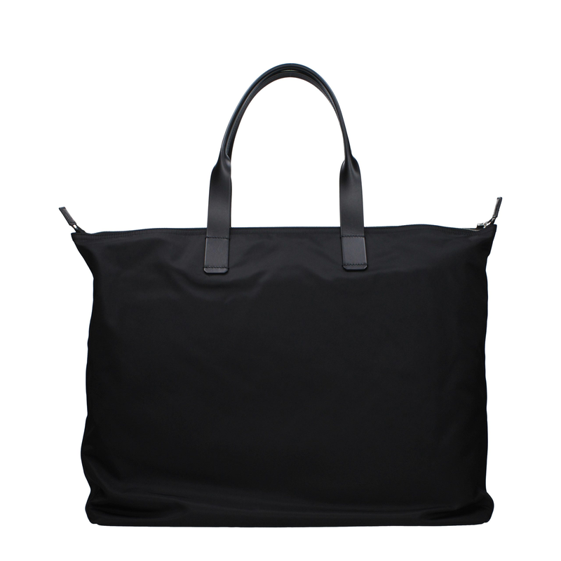 Black nylon shoulder bag-null