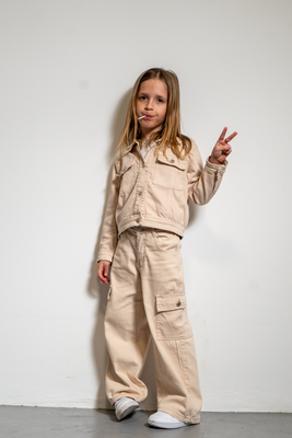 Beige jeans set