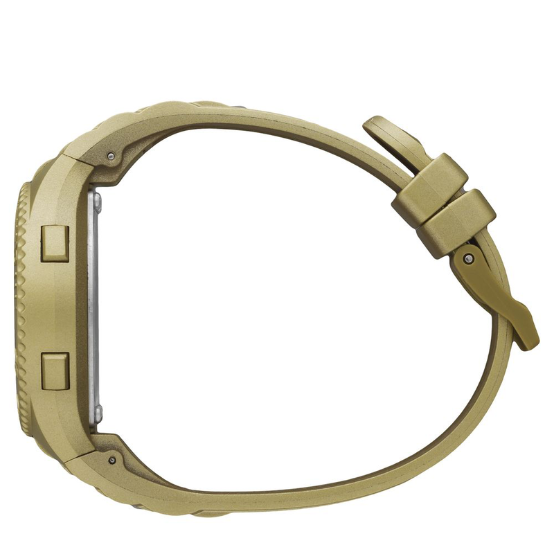 Gold synthetic digital watch-null