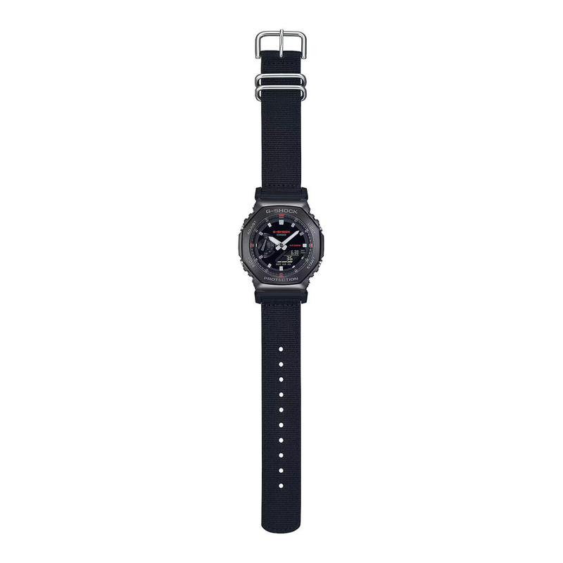 Black fabric sport watch-null