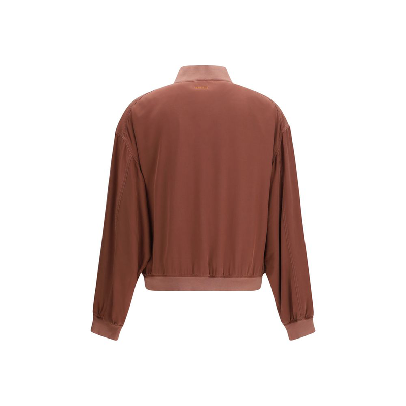 Bordeaux silk bomber-null
