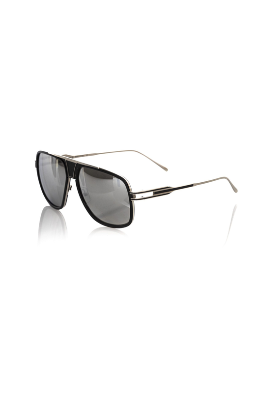 Black metallic fiber men sunglass-null