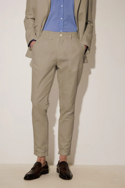 Stefan melange textured trousers-null