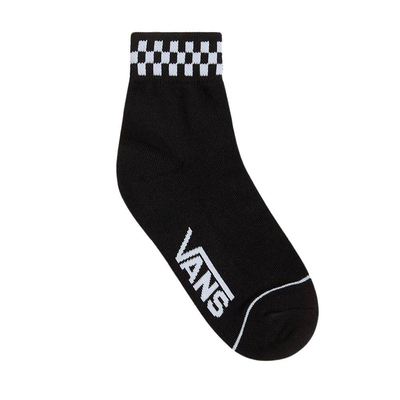 Kids peek-a-check sock, Black, medium